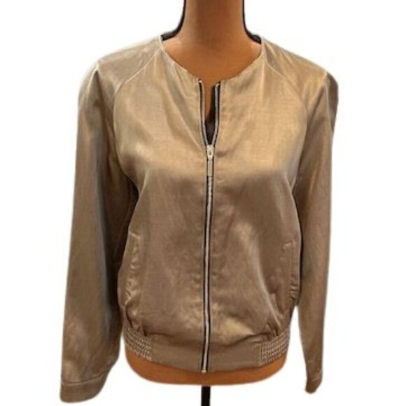 ZARA Grey Track Jacket with 2 Front & 2 Inside Pockets – Size Small - Picture 1 of 9